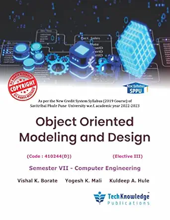 Object Oriented Modeling and Design For SPPU B.E. Computer Engineering Sem 7